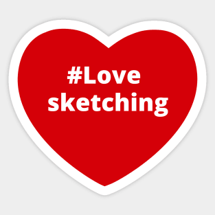 Love Sketching - Hashtag Heart Sticker